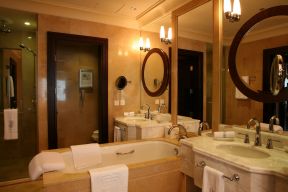 高档酒店整体浴室装修效果图片欣赏