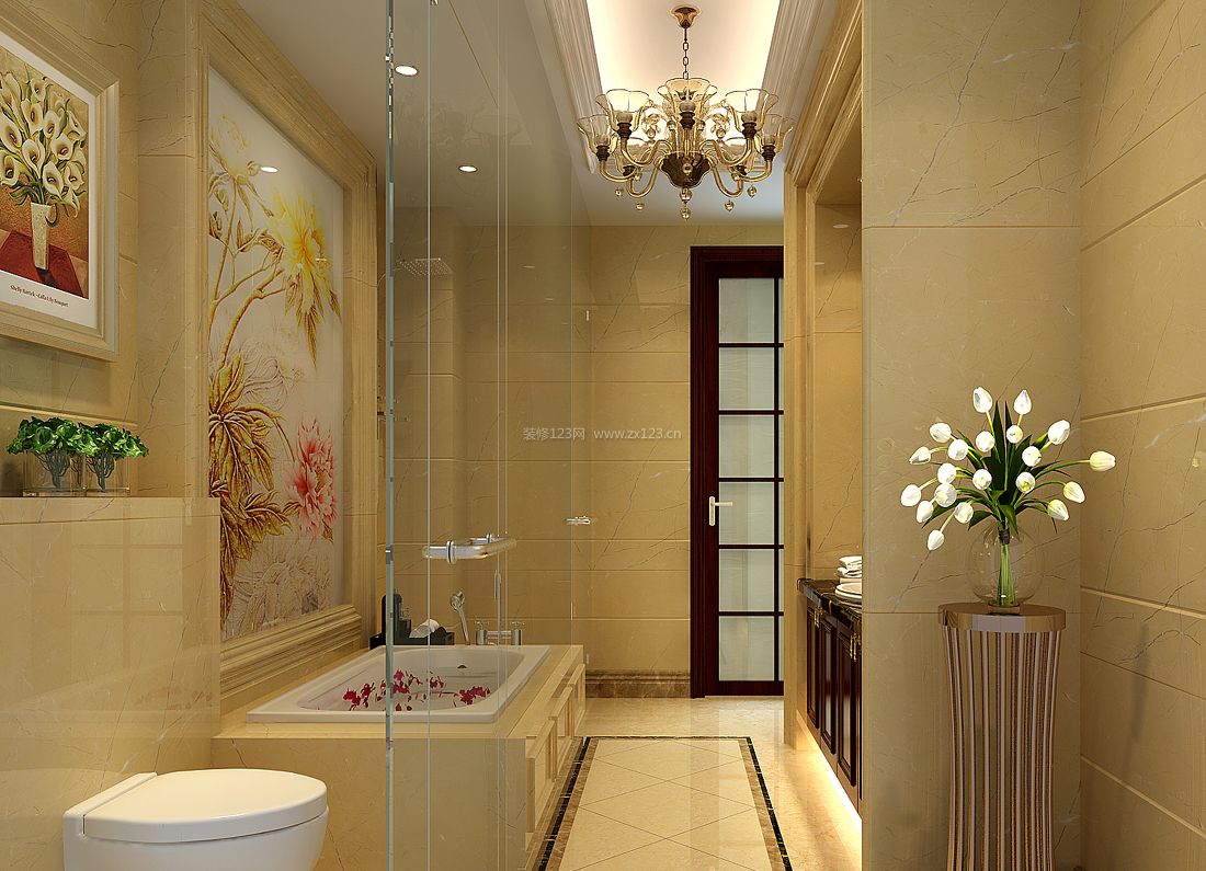 小酒店室内卫生间浴室装修效果图片
