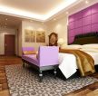 2023家居卧室紫色床尾凳装修效果图片