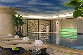 星级酒店室内游泳池设计装修效果图片