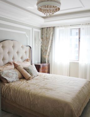 欧式小卧室风格布艺窗帘装修效果图片