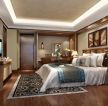 中式简约风格别墅建筑室内卧室装修效果图片