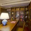 书房中式装修书柜效果图片