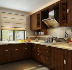 2020中式厨柜装修效果图 每日推荐 2020中式厨房橱柜设计装修图片