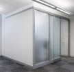 现代简约办公室玻璃墙装饰效果图