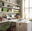 简约现代装修风格简单办公室书柜效果图