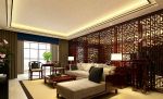 新中式空间元素客厅沙发背景墙设计实景图