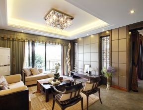 兩室兩廳簡(jiǎn)約 吸頂燈裝修效果圖片