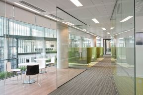 办公室室内玻璃墙装饰设计效果图
