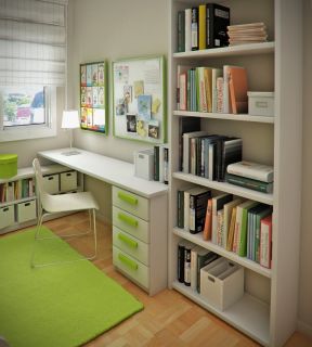 简单办公室书柜 简单办公室设计效果图