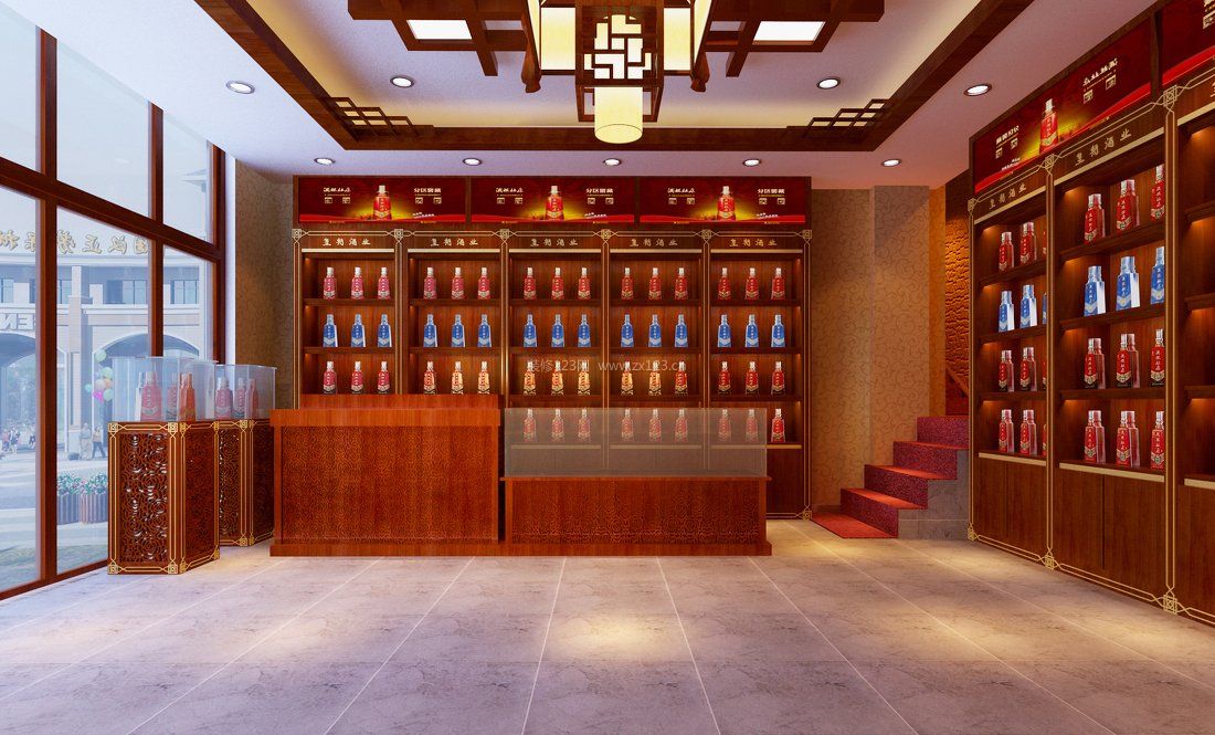 中式風(fēng)格名煙酒店裝修效果圖片