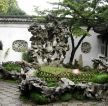 中式园林景观元素花园装修效果图