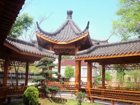 中式园林景观元素 亭子图片