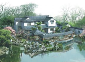 中式园林景观元素 四合院装修效果图片