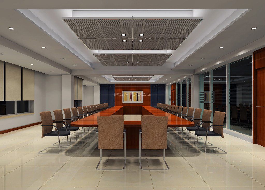 会议室装修现代办公室设计效果图