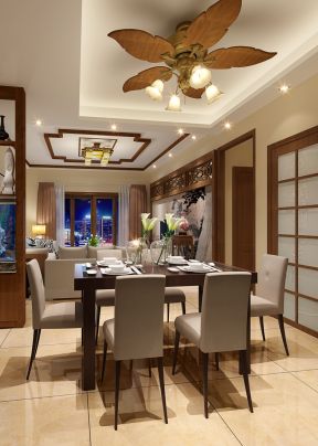 中式燈具 家裝餐廳裝修效果圖