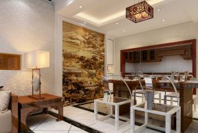 中式燈具 小餐廳裝修效果圖片