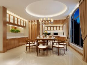 中式燈具 簡約餐廳裝修效果圖