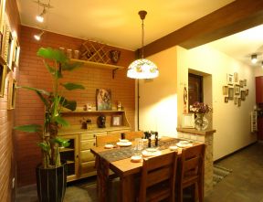 美式餐廳背景墻 小餐廳裝修效果圖片