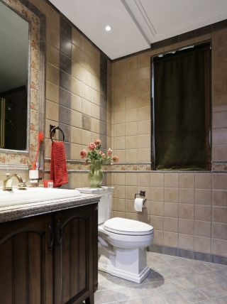美式家装卫生间瓷砖墙面砖效果图
