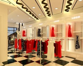 服裝店面裝修效果圖 簡約時尚裝修風(fēng)格圖片