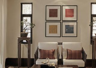 中式小户型客厅设计沙发椅子装修效果图片