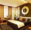 中式简约风格床背景墙装修效果图片