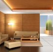时尚简约客厅木质背景墙装修设计效果图片