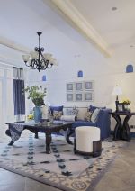 简约地中海风格小户型客厅设计效果图片