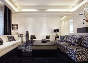 现代欧式客厅 布艺沙发装修效果图片