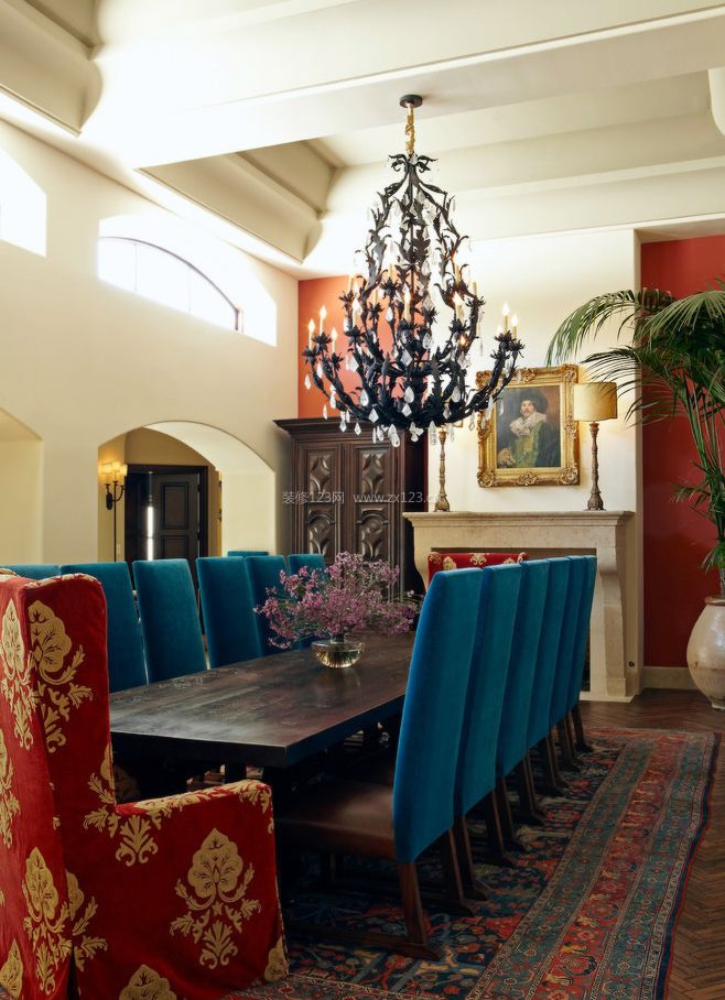 地中海风格家庭餐厅吊灯图片