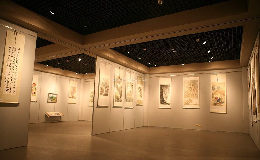 中國書畫展廳設計效果圖