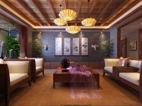 5万东南亚风格 客厅沙发背景墙挂画