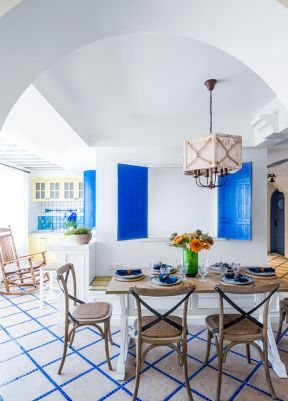 地中海风格家庭 简约餐厅装修效果图