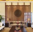 东南亚风格样板间客厅背景墙装修效果图