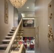 欧式简约风格小户型别墅客厅楼梯装修效果图片