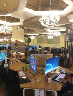 网咖门面收银台装修效果图片大全