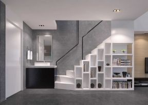 小户型跃层客厅楼梯设计装修效果图片