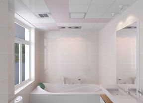 卫生间白瓷砖 现代风格装修图片