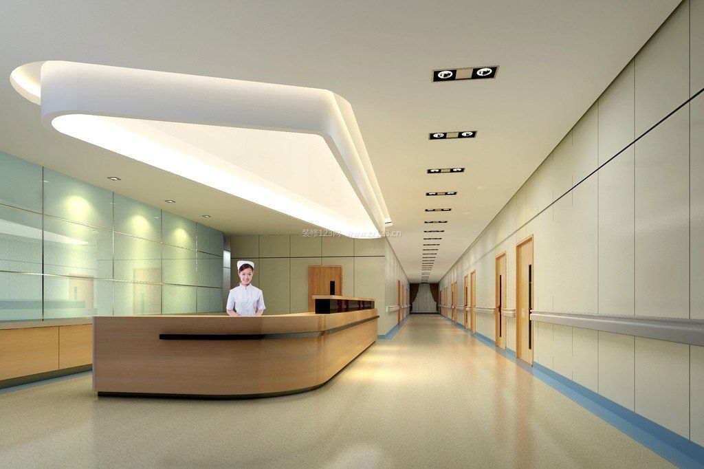 医院内部走廊装修效果图欣赏
