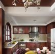 美式家装整体厨房风格装修效果图片