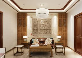 中式建筑小客厅装修设计元素图片