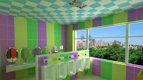 幼儿园卫生间设计图 卫生间瓷砖颜色装修效果图片