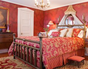 古典卧室装修效果图 铁艺床装修效果图片