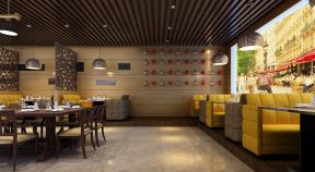 咖啡厅效果图 大理石地砖装修效果图片