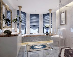 欧式白色 卫生间浴室装修图