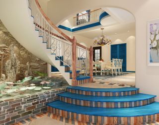 2023地中海别墅餐厅家具装修设计效果图片