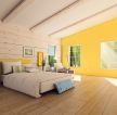 现代简约卧室木质背景墙设计装修效果图片