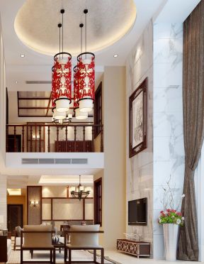 中式客厅灯具 复式设计