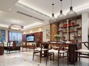 中式客廳燈具 客廳餐廳裝修效果圖